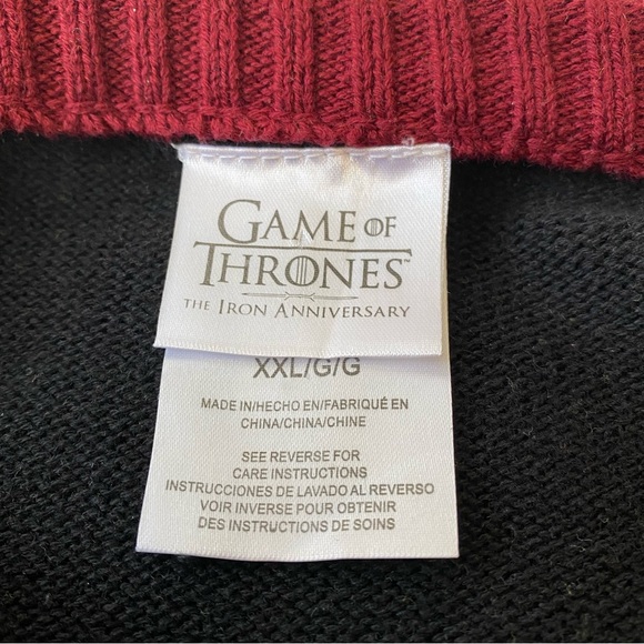 Game of Thrones The Iron Anniversary long sleeve sweater size XXL 100% cotton - Picture 3 of 10